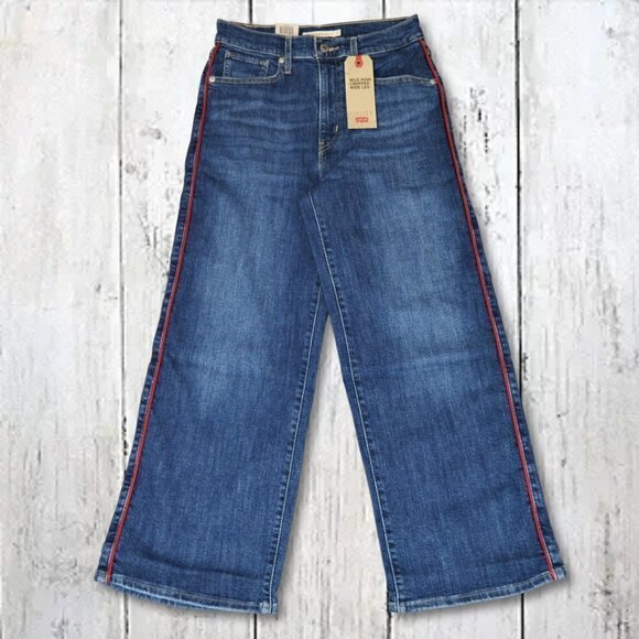 NWT LEVIS Mile High Wide Leg Pipe Down Jeans - Picture 3 of 4